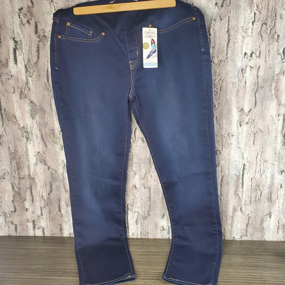 Signature by Levi Strauss & Co. Women's Maternity Skinny Jeans Sz Large Stretch